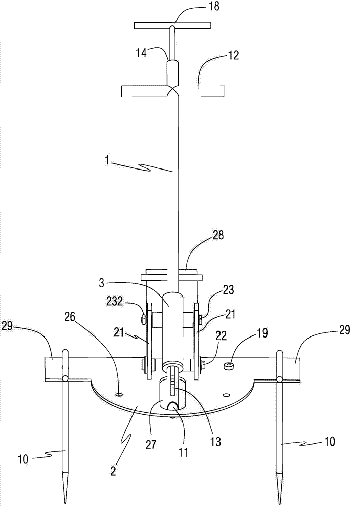 Ground punching device for mounting observation inserting tube