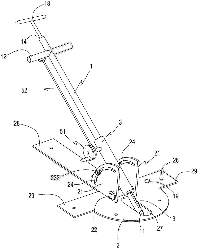 Ground punching device for mounting observation inserting tube