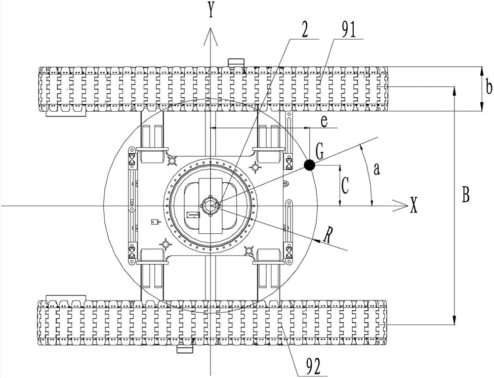 Crane crawler ground specific pressure acquisition device and crane