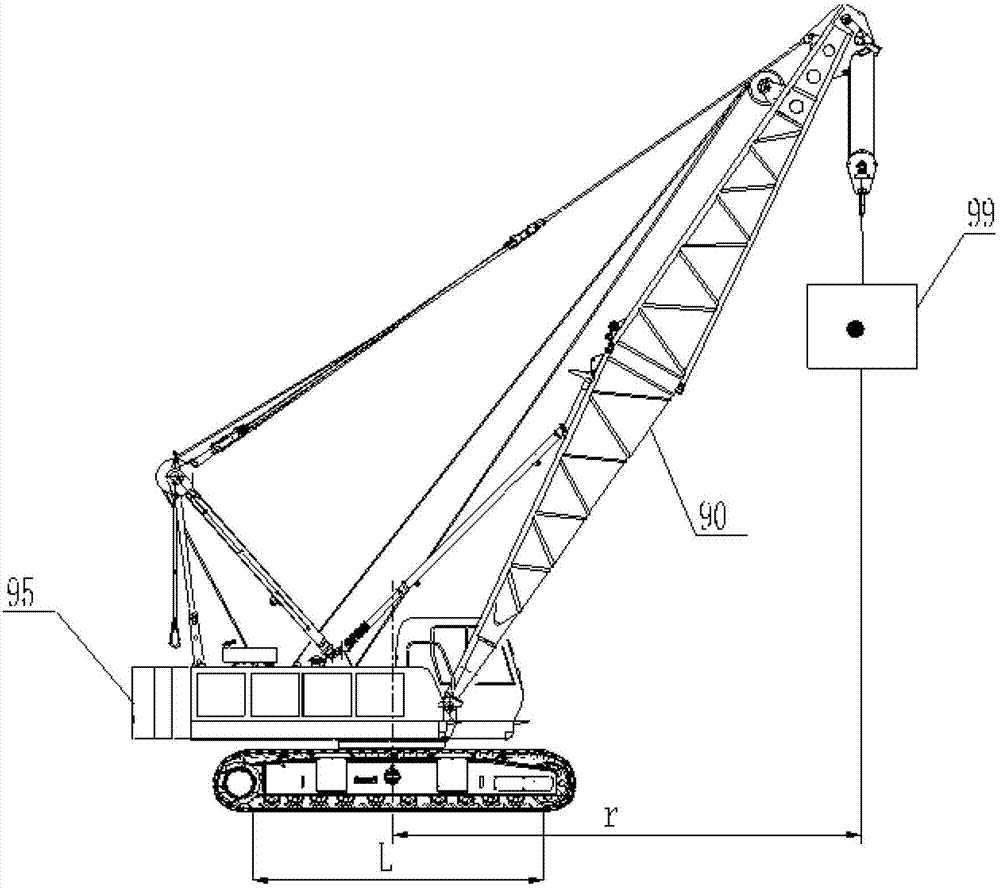 Crane crawler ground specific pressure acquisition device and crane