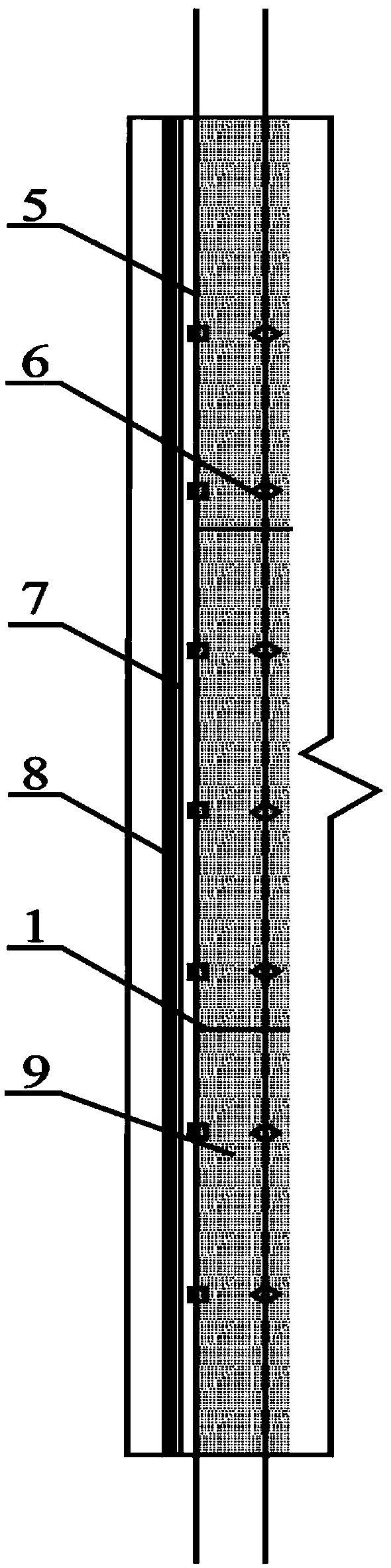 Mine efficient filling retaining wall and construction method thereof