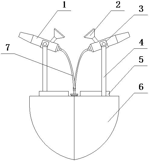 Spraying structure for fish pond culture spraying feeding device