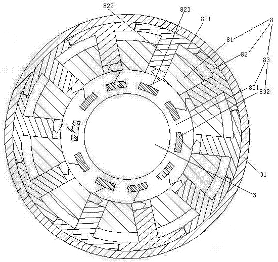 Revolving stage with elastic armrests