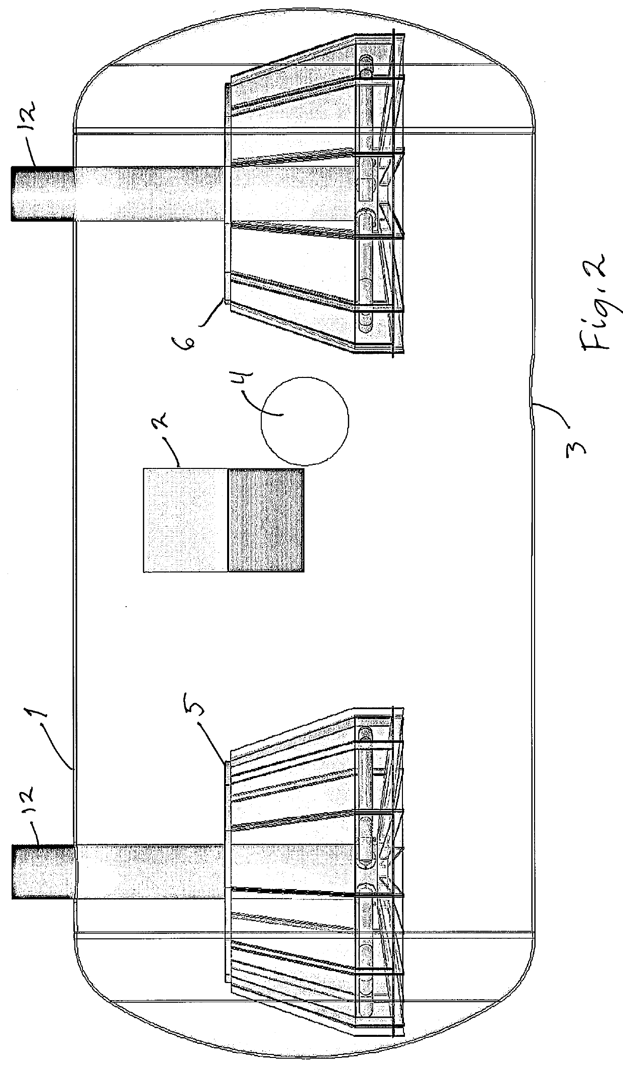 A separation apparatus with insert