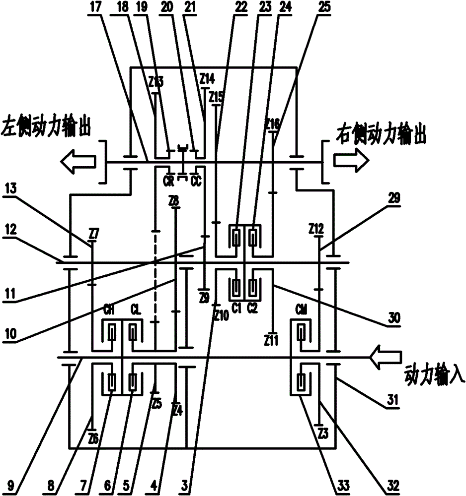 Double-wet type direct gear shift mechanical speed change mechanism for high-speed vehicle