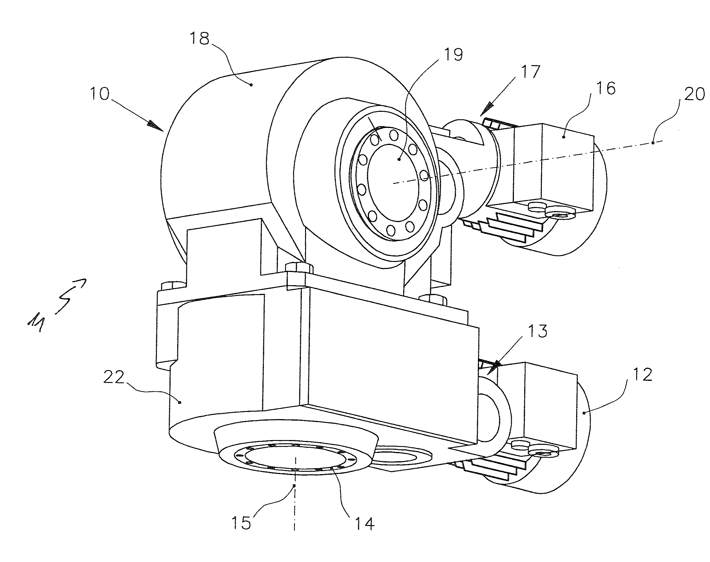 Two-axle drive system
