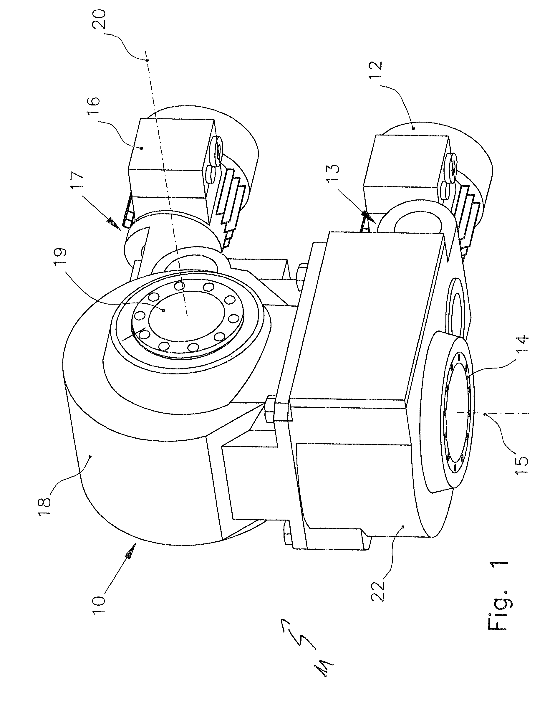 Two-axle drive system