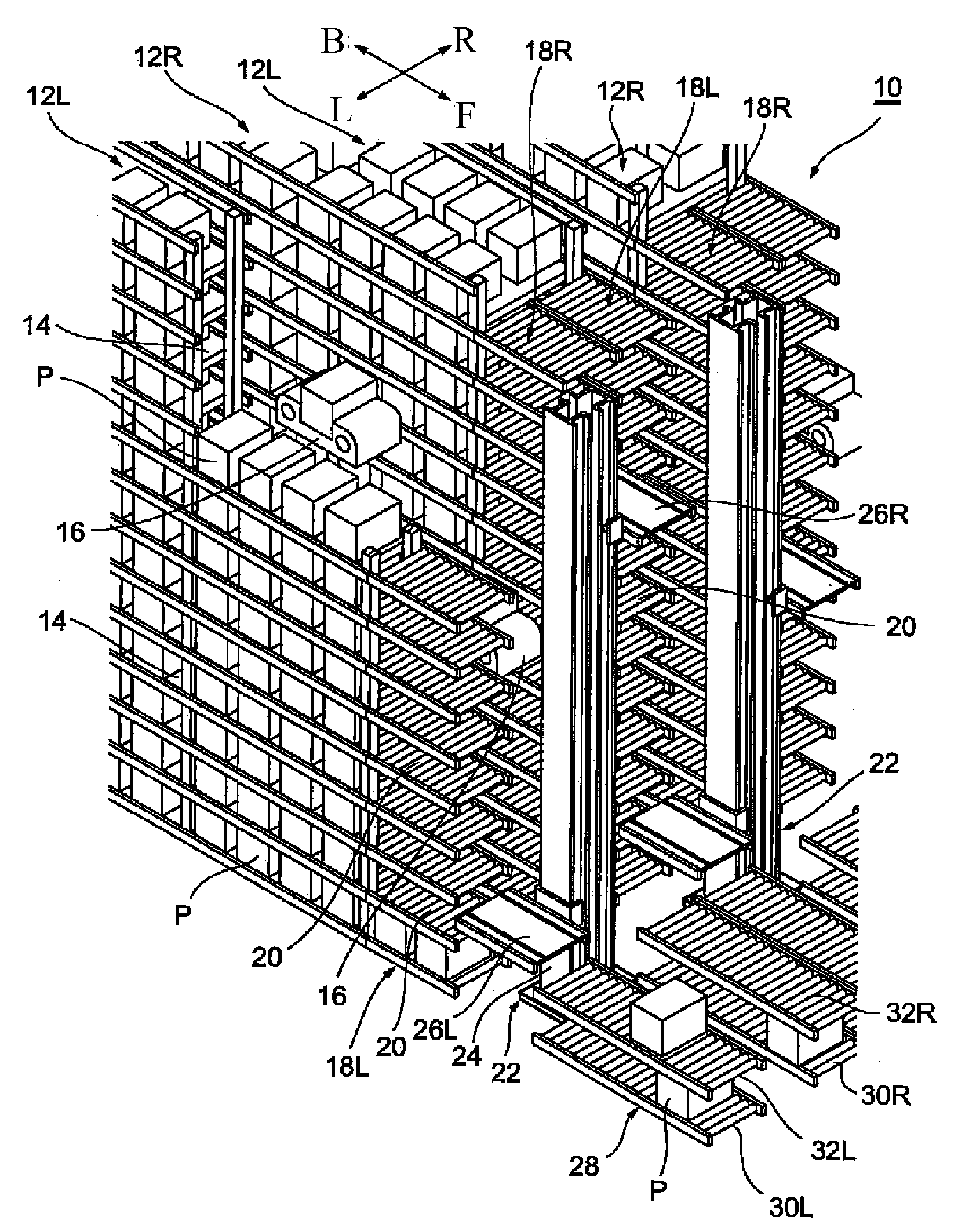 Automated three dimensional warehouse