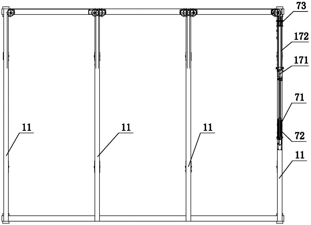 One-cylinder multi-plate lift and traverse parking equipment