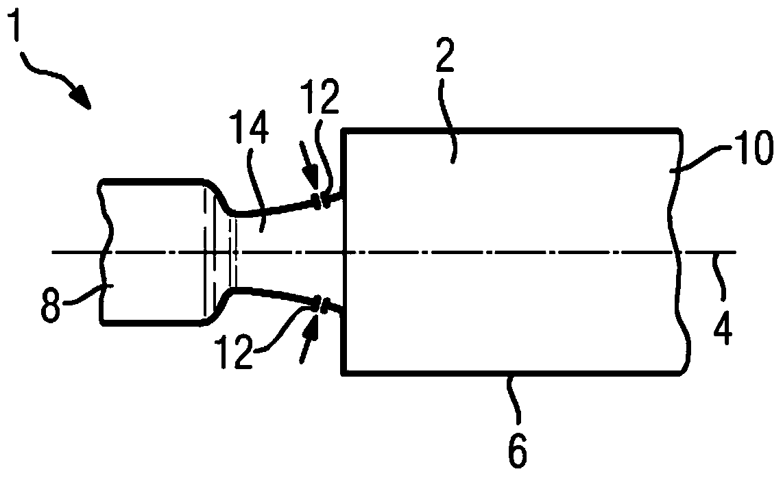 Water injection device for a bypass steam system of a power plant