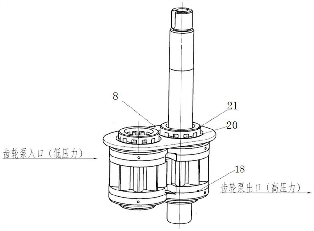 Axial compensation mechanism for improving volume efficiency of sea water pump and sea water pump