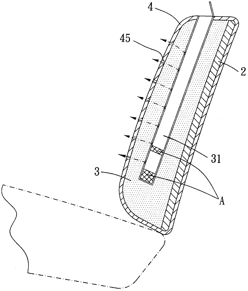 Ventilated type vehicle chair back