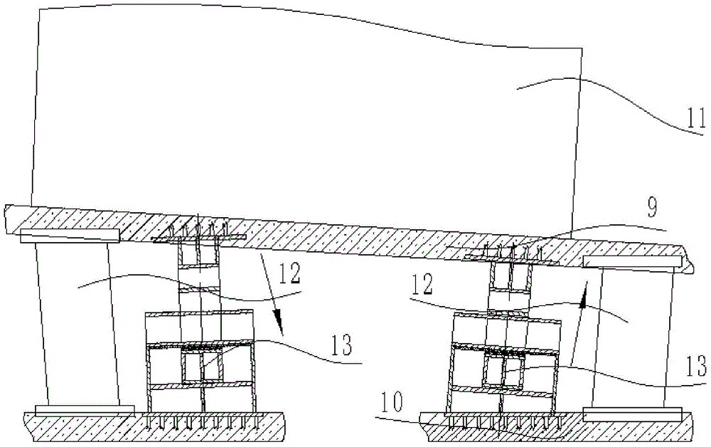 Overturn preventing device of building shock isolation support