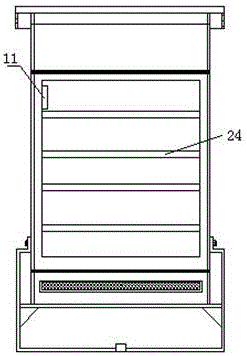 Storage cabinet provided with fire monitor