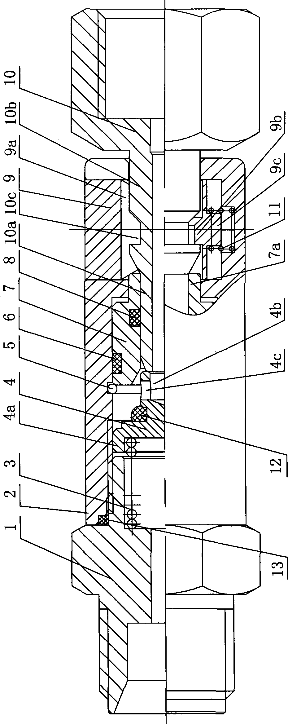 Fluid quick joint with press-button lock