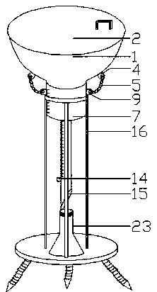 Field rainwater collecting and metering device