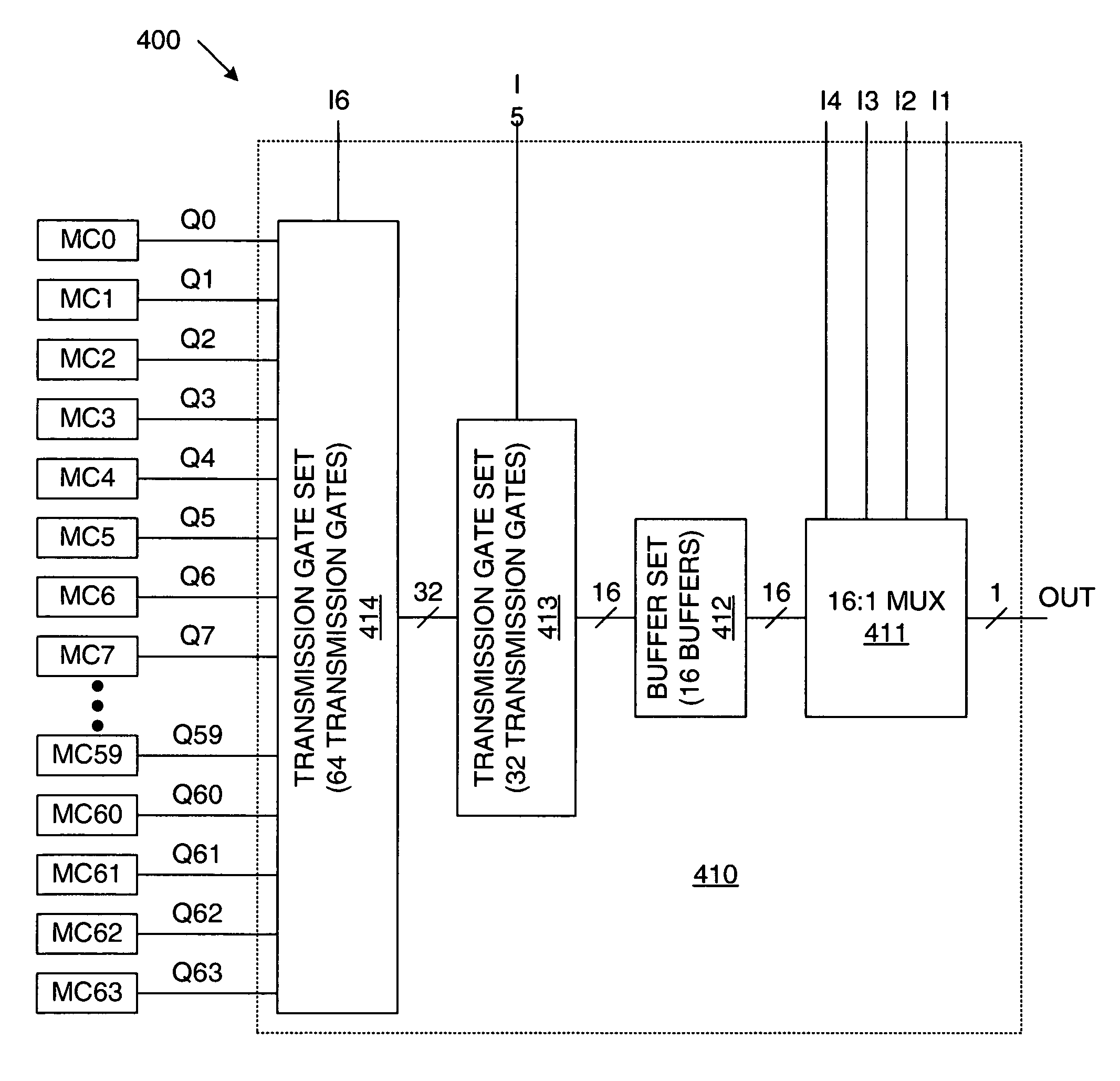 Six-input look-up table for use in a field programmable gate array
