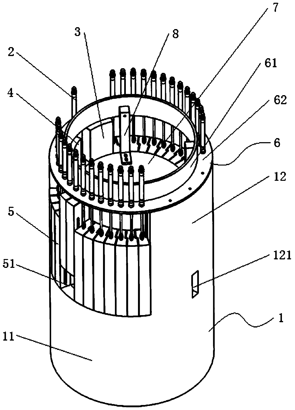 Neutron analyzer shielding device and adjusting method thereof