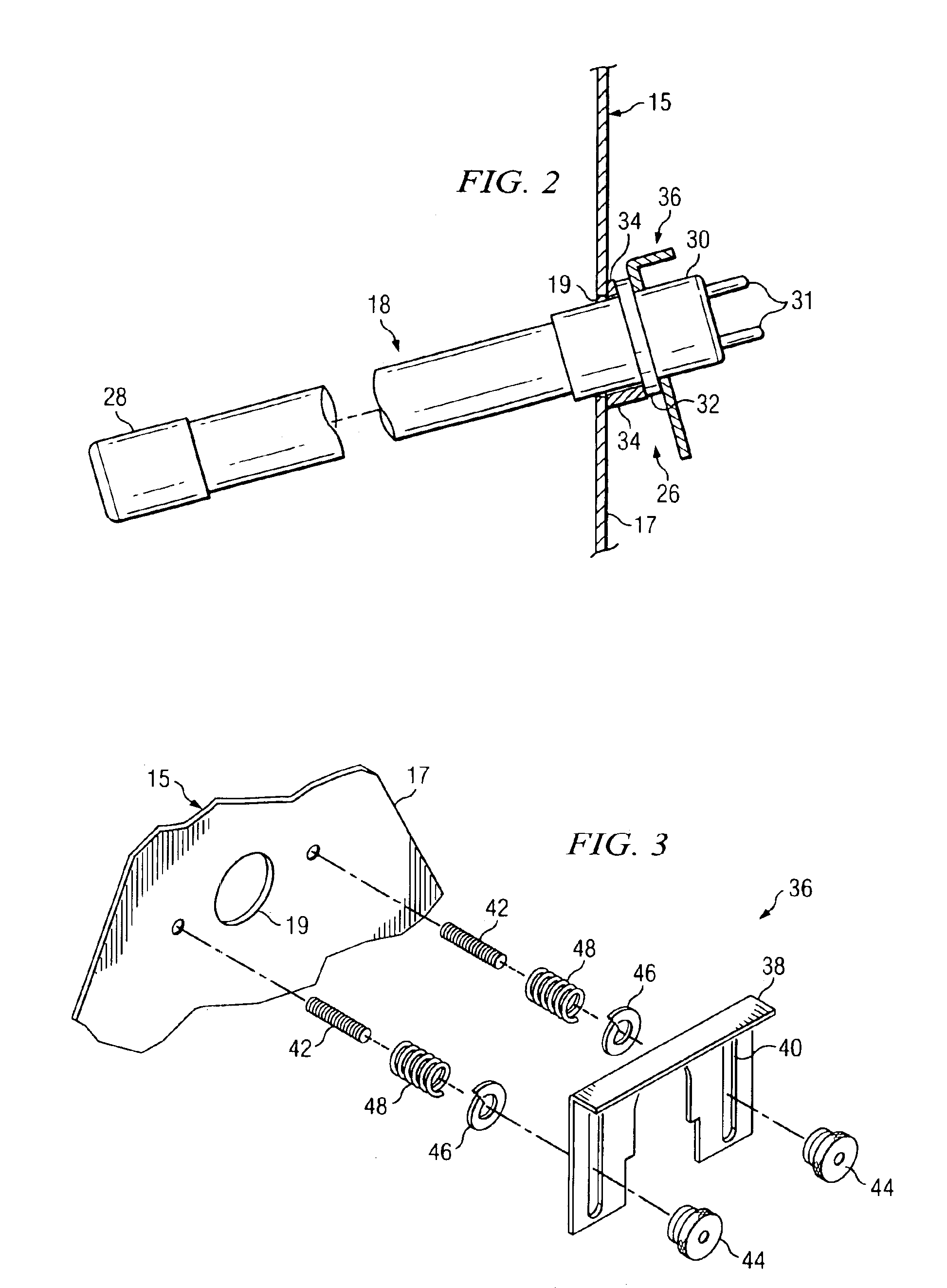 Germicidal lamp retaining assembly