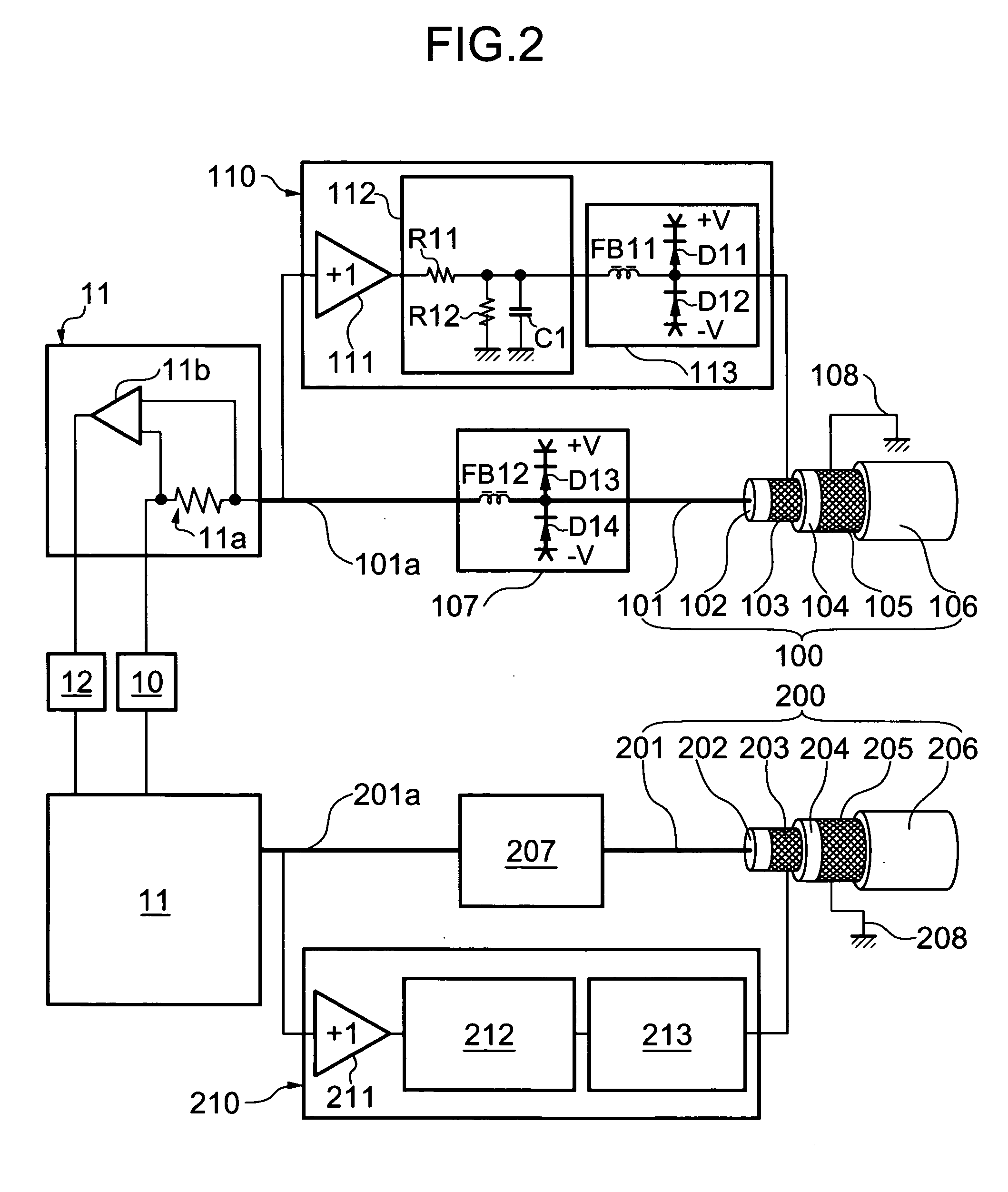 Shielded cable, and bioelectrical impedance value or biological composition data acquiring apparatus using the same