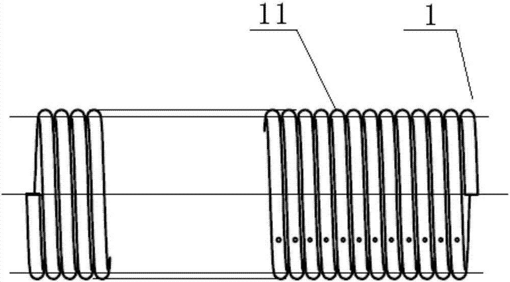 Electric contact piece with built-in liquid cooling medium and spiral elastic contact element