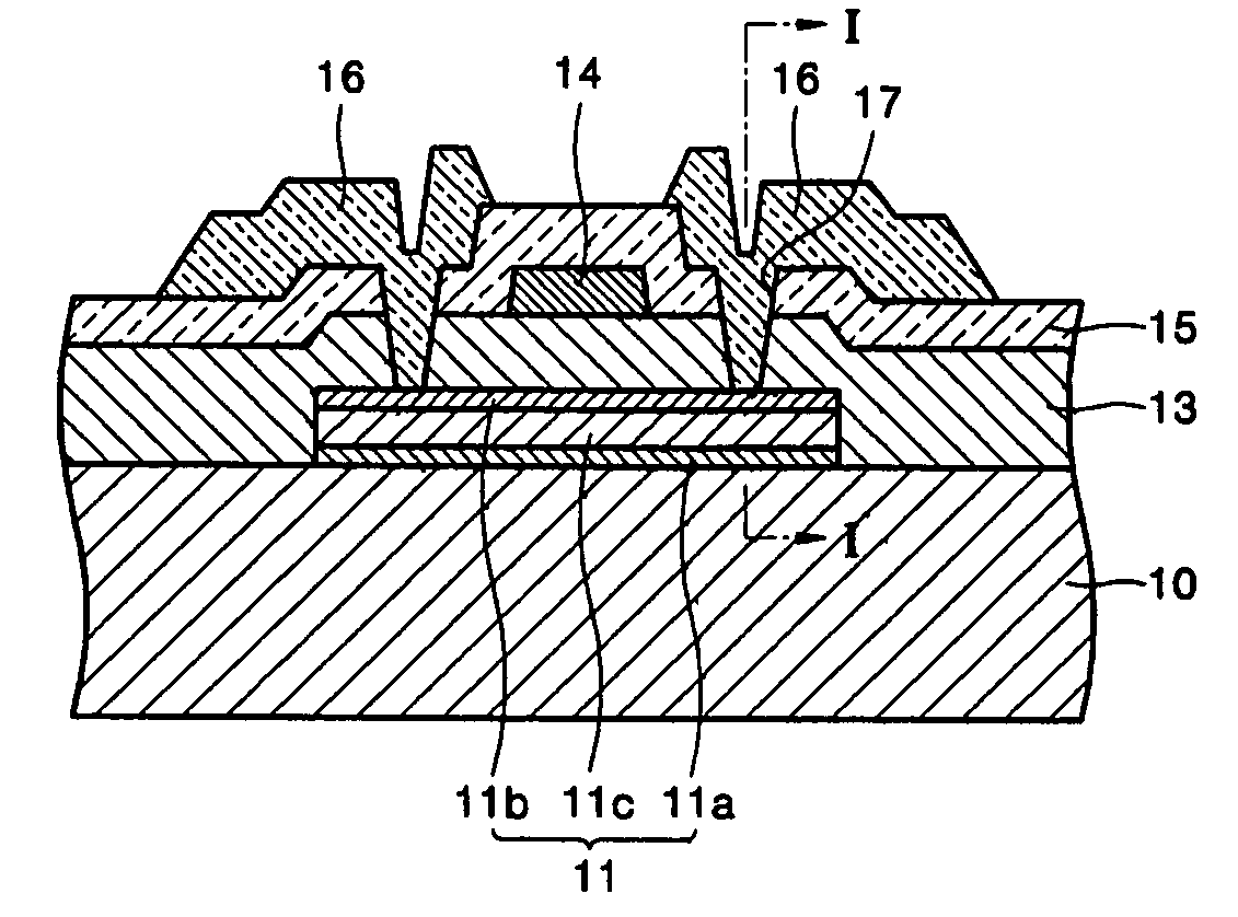 TFT, electronic device having the TFT, and flat display device having the TFT