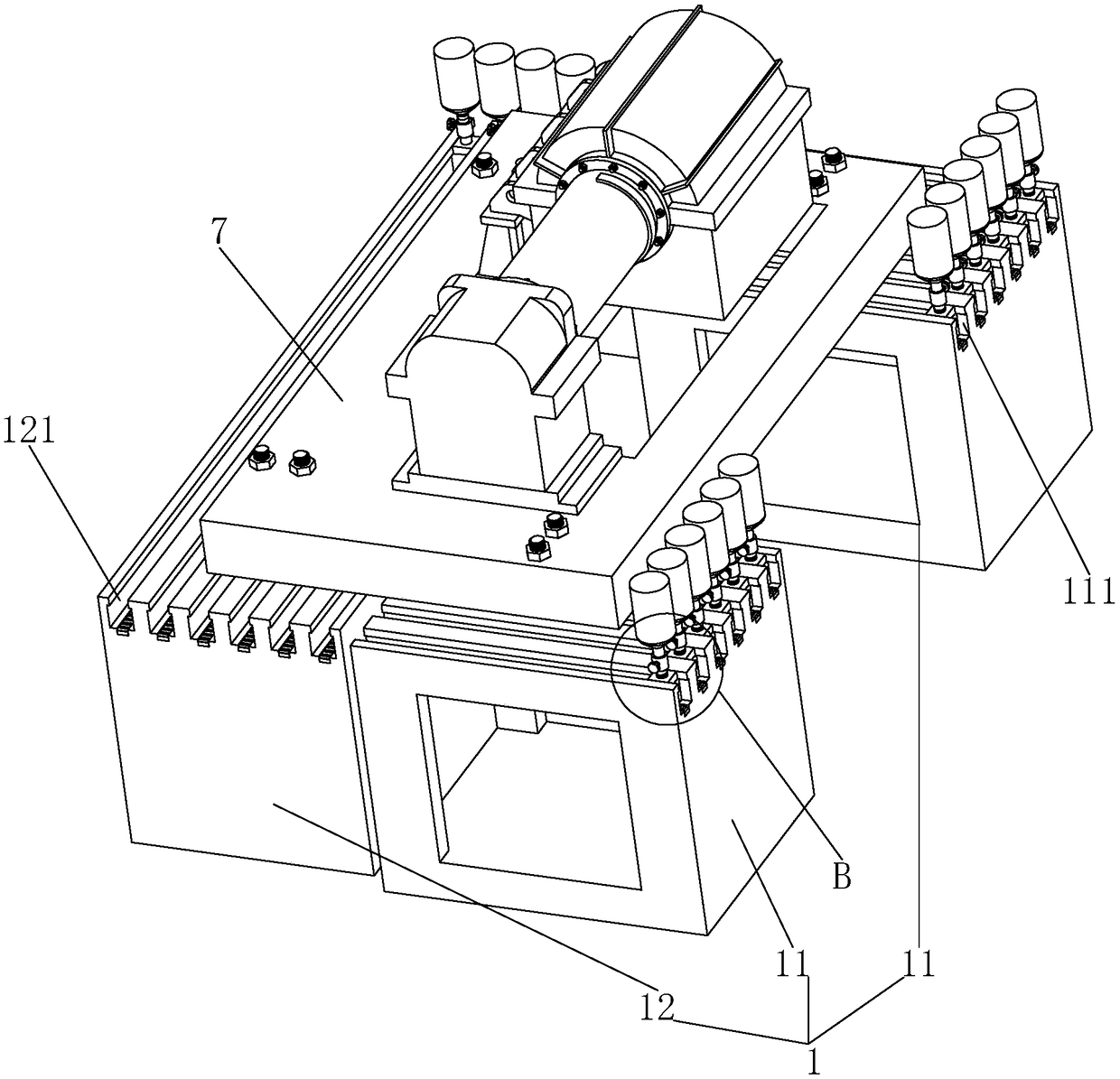 Turbine engine trial running device