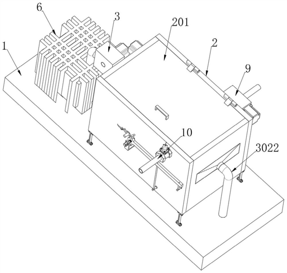 Cooling equipment for blocky iron-based amorphous alloy part preparation