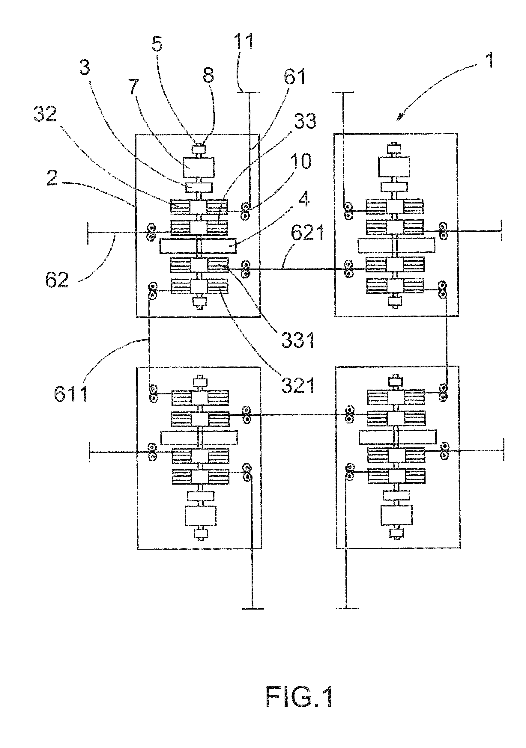 Matrix sea wave power generating device