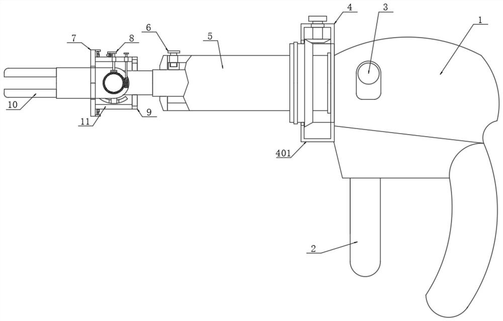 A laparoscopic cutting stapler with direction precision adjustment function