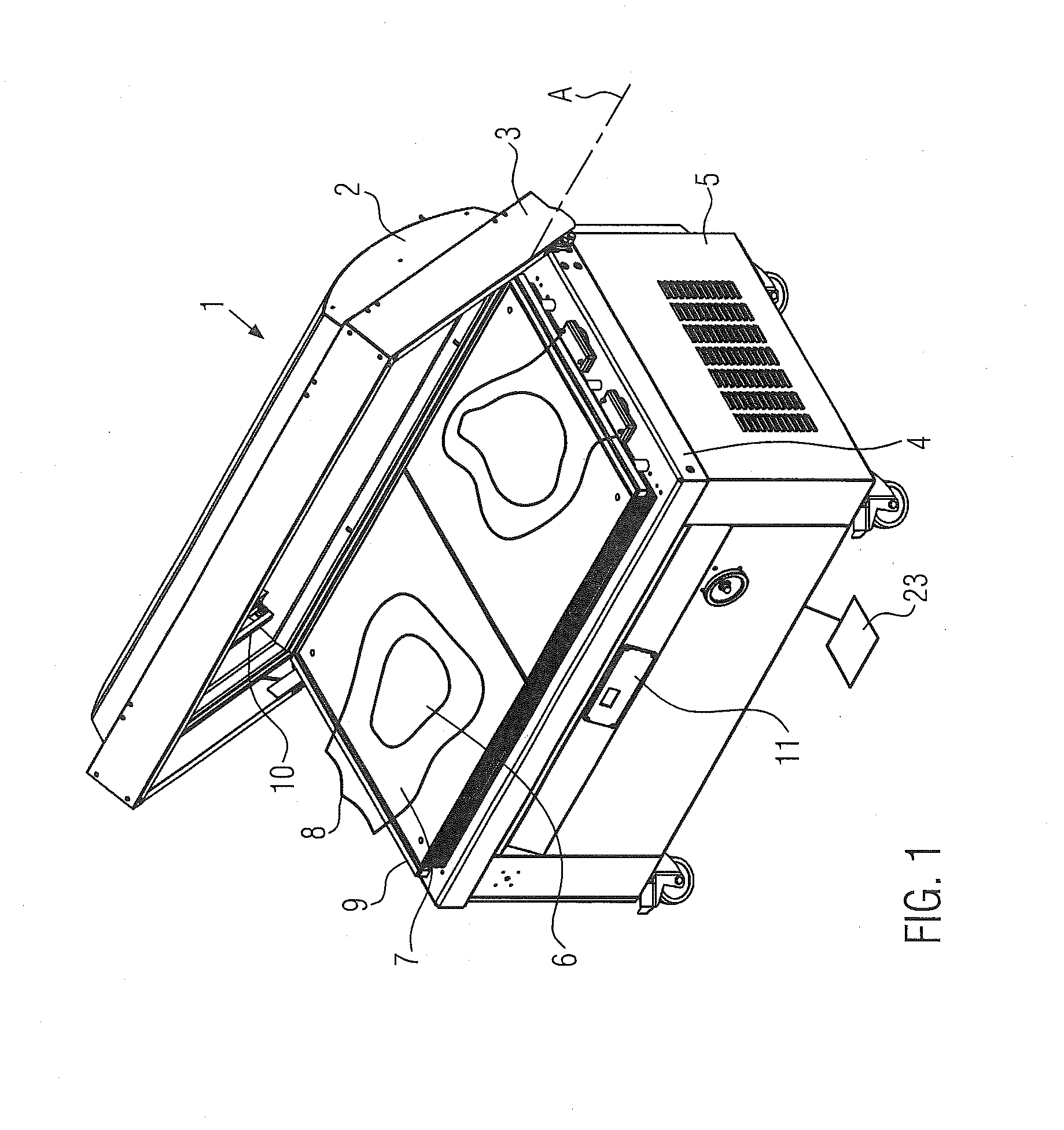 Vacuum chamber machine with spring fracture detection