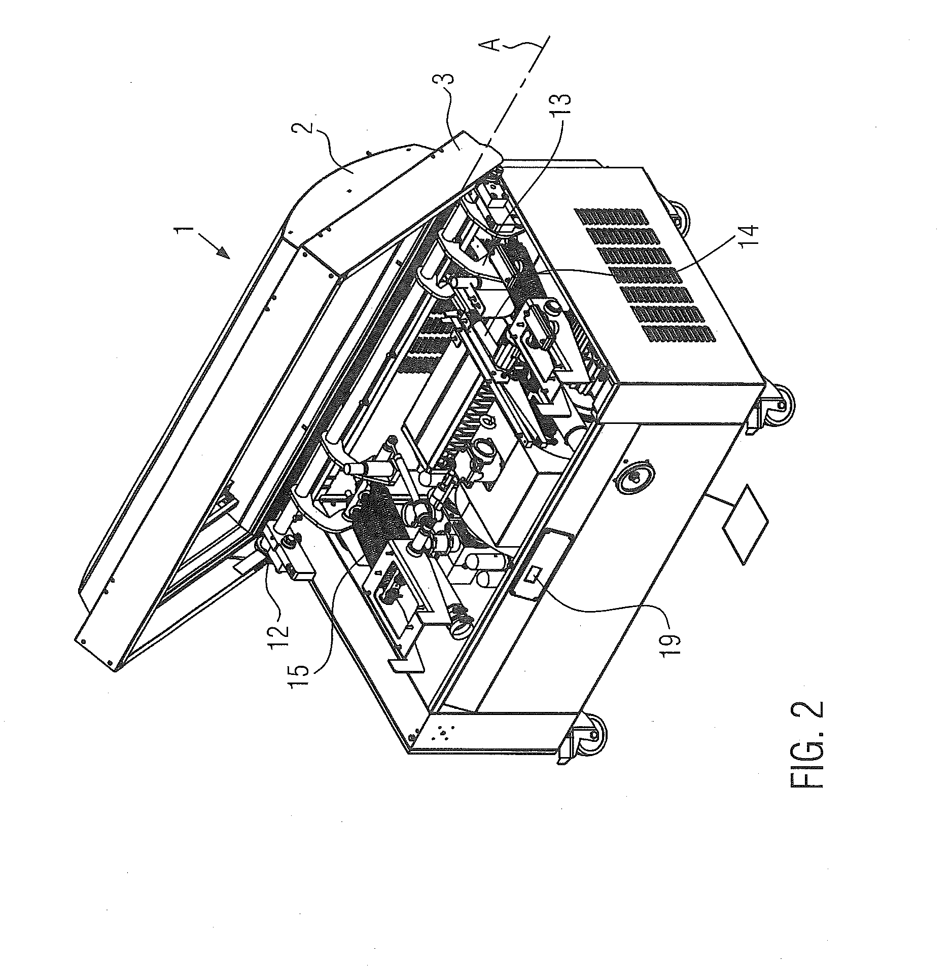 Vacuum chamber machine with spring fracture detection