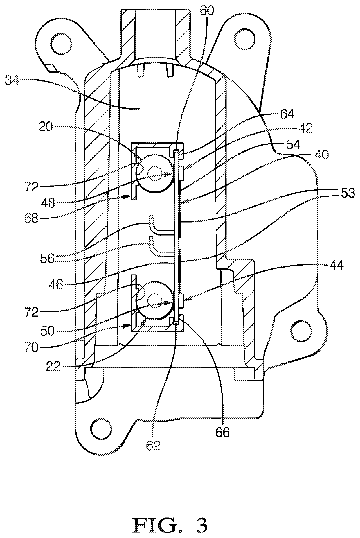 Connection device for vehicle equipped with a temperature sensor