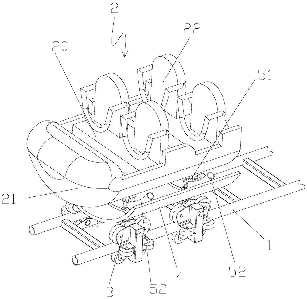 Roller coaster with slidable passenger device