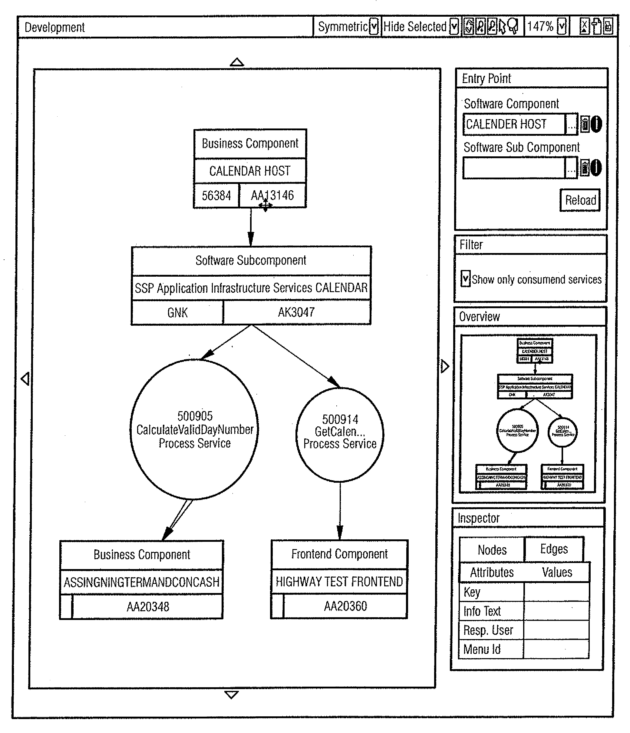 Computer-implemented system for analysis, administration, control, management and monitoring of a complex hardware/software architecture