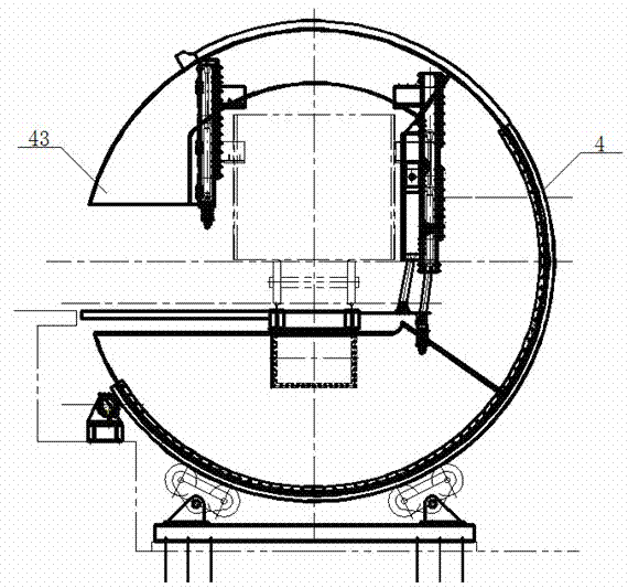 Tipping system of dual-purpose foldback tippler and use method thereof