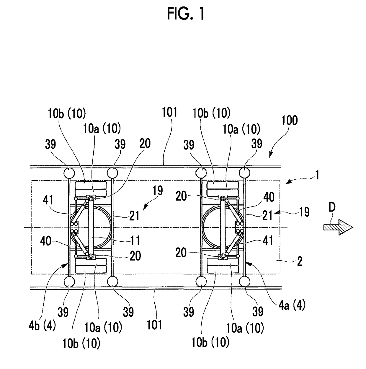 Steering bogie, and vehicle for track-based transportation system