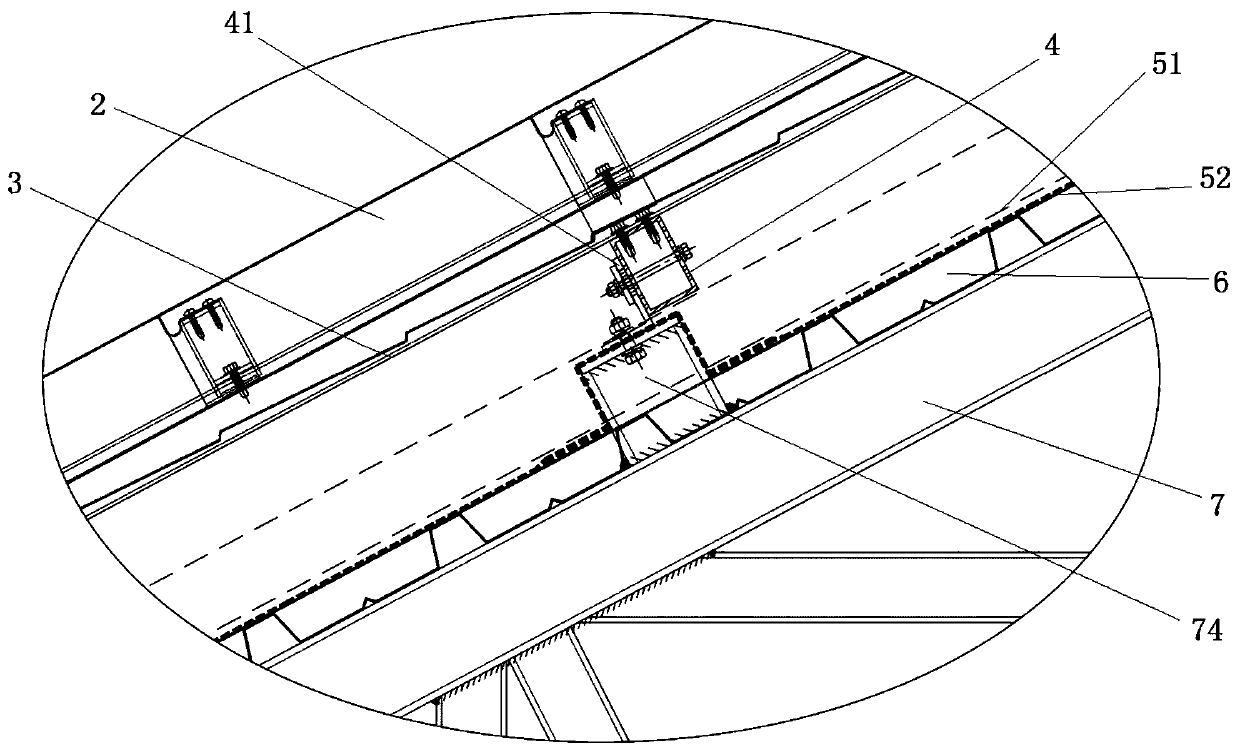 Combined roofing system of metal tiles and metal eave rafters