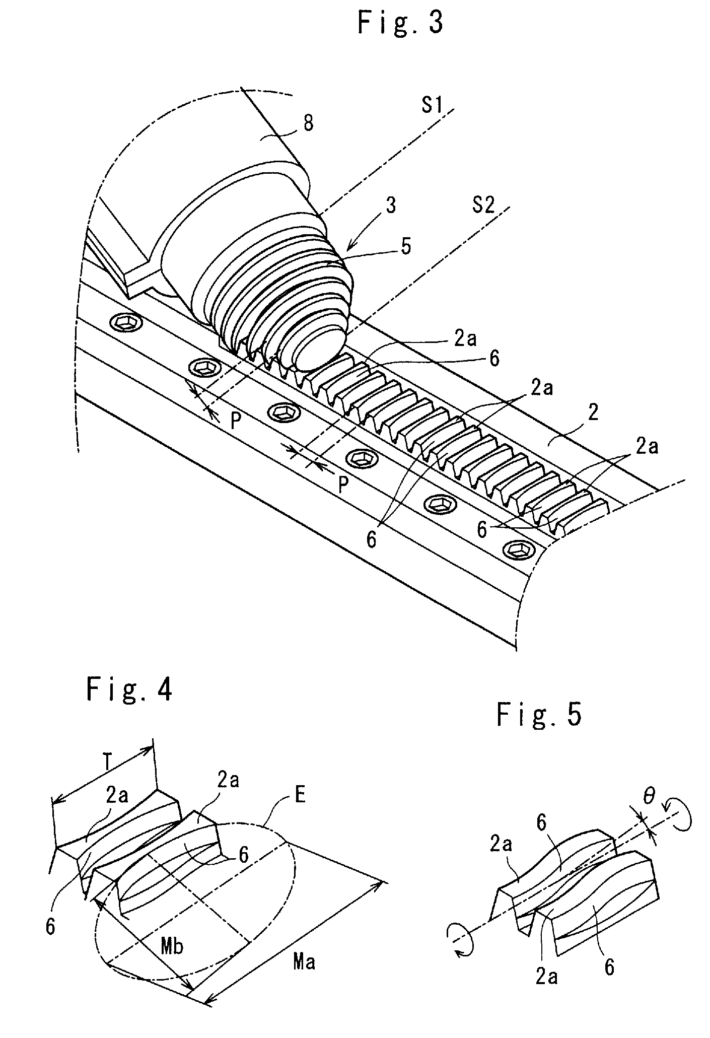 Worm-rack type transmission device