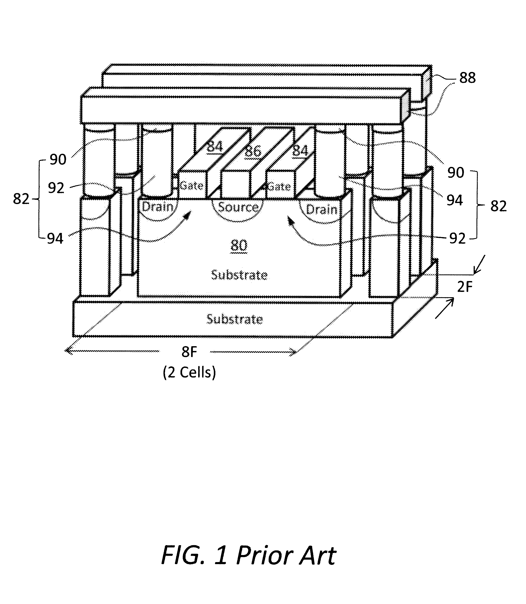 Resistive memory device having vertical transistors and method for making the same