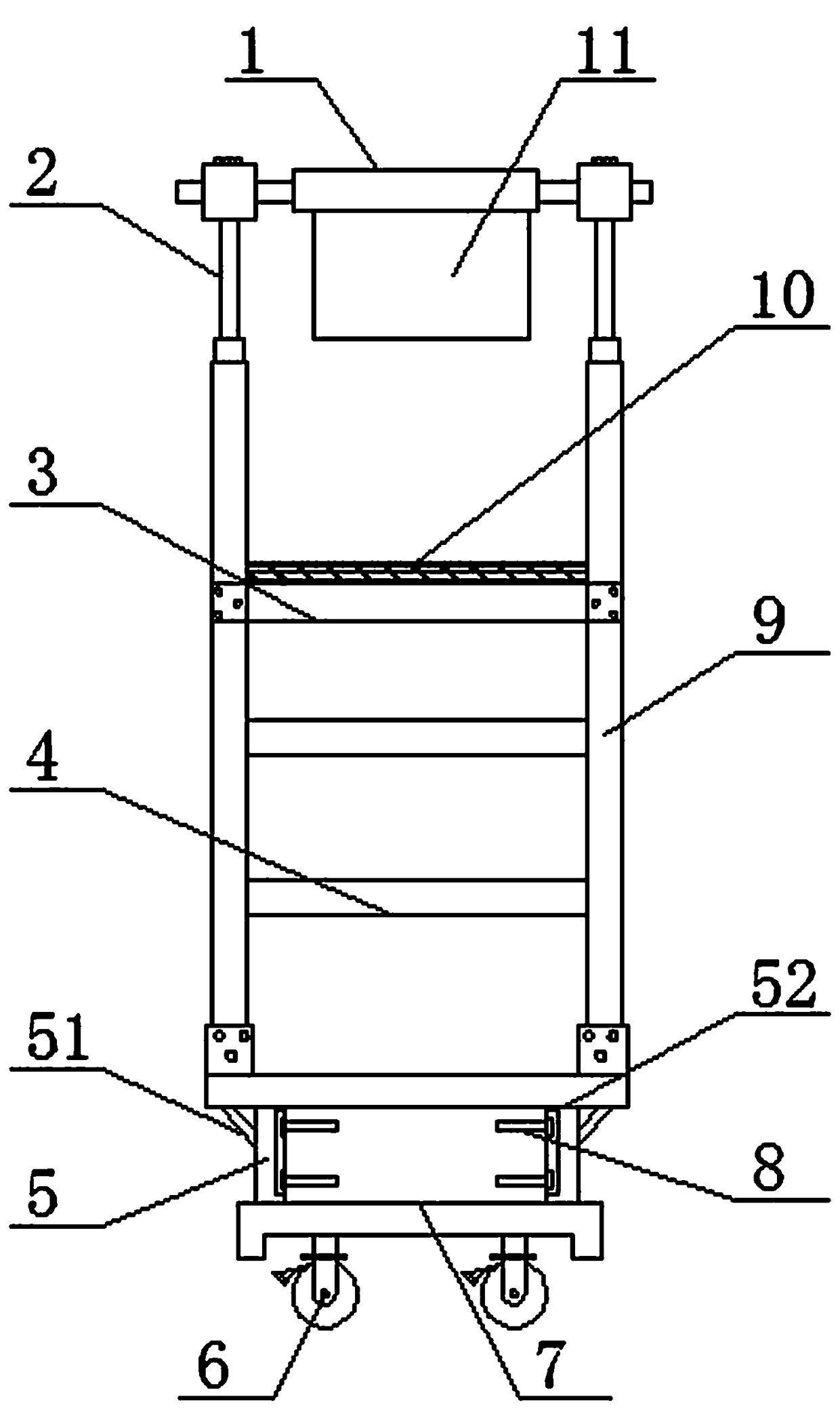 Safe movement frame for electric power maintenance