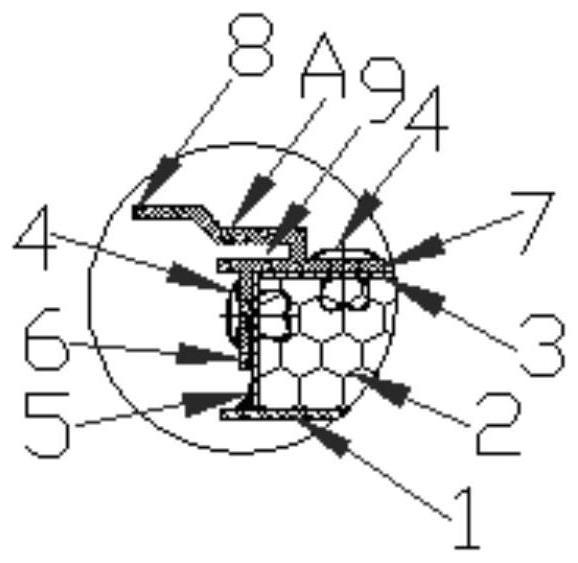 A gradient color aluminum honeycomb mirror panel module and its preparation process