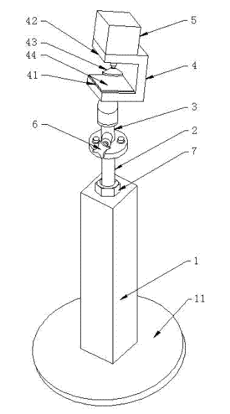 End supporting frame of tap wrapping machine