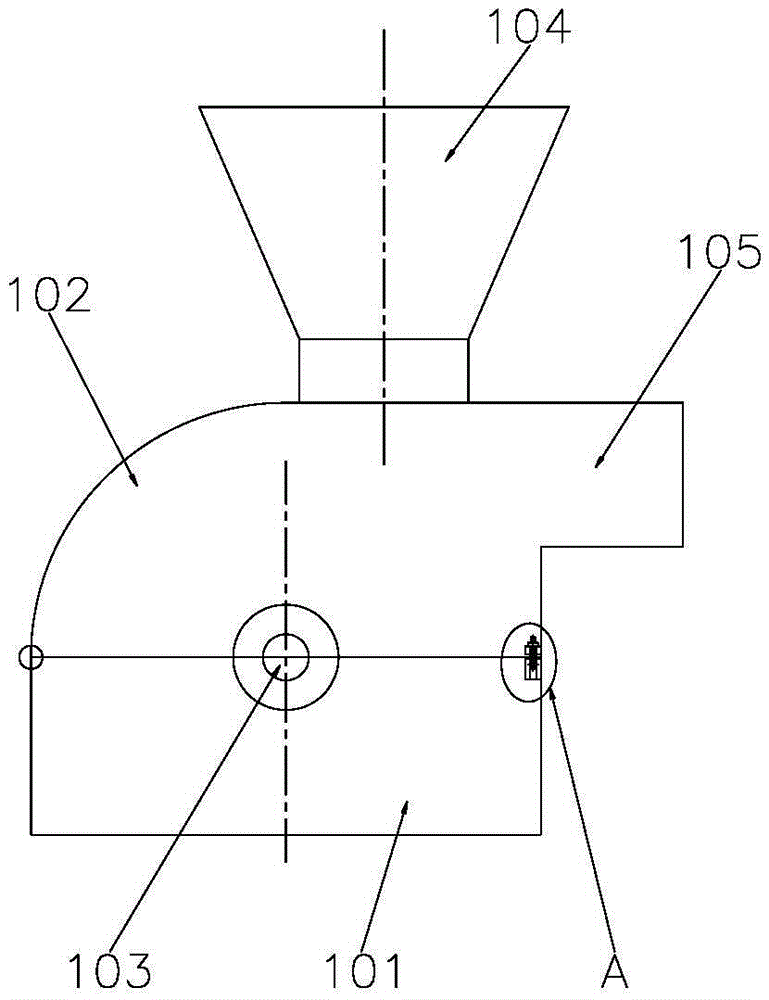 Broken black tea production device being uniform in hammering and cutting and convenient to maintain
