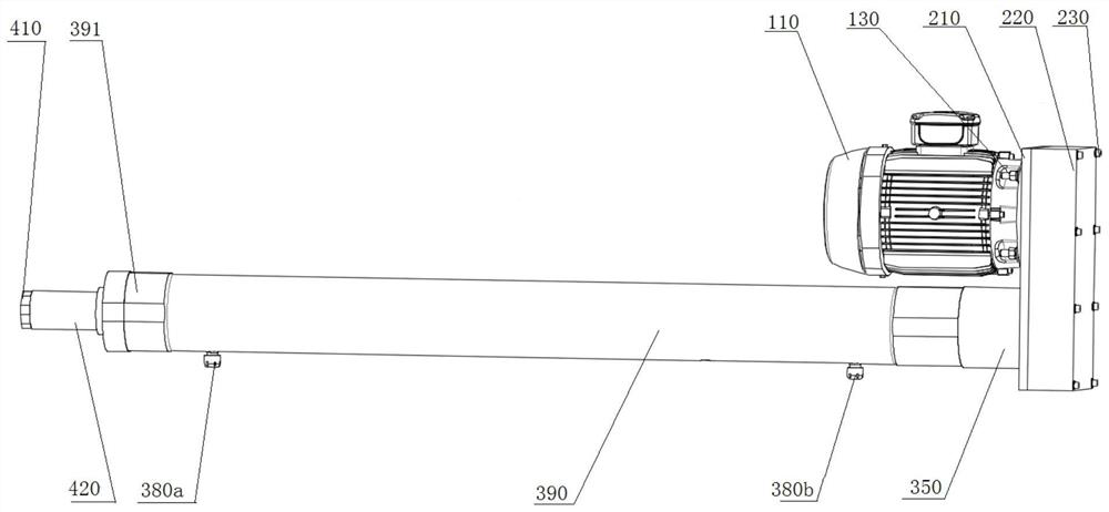 Electric cylinder with gas buffer