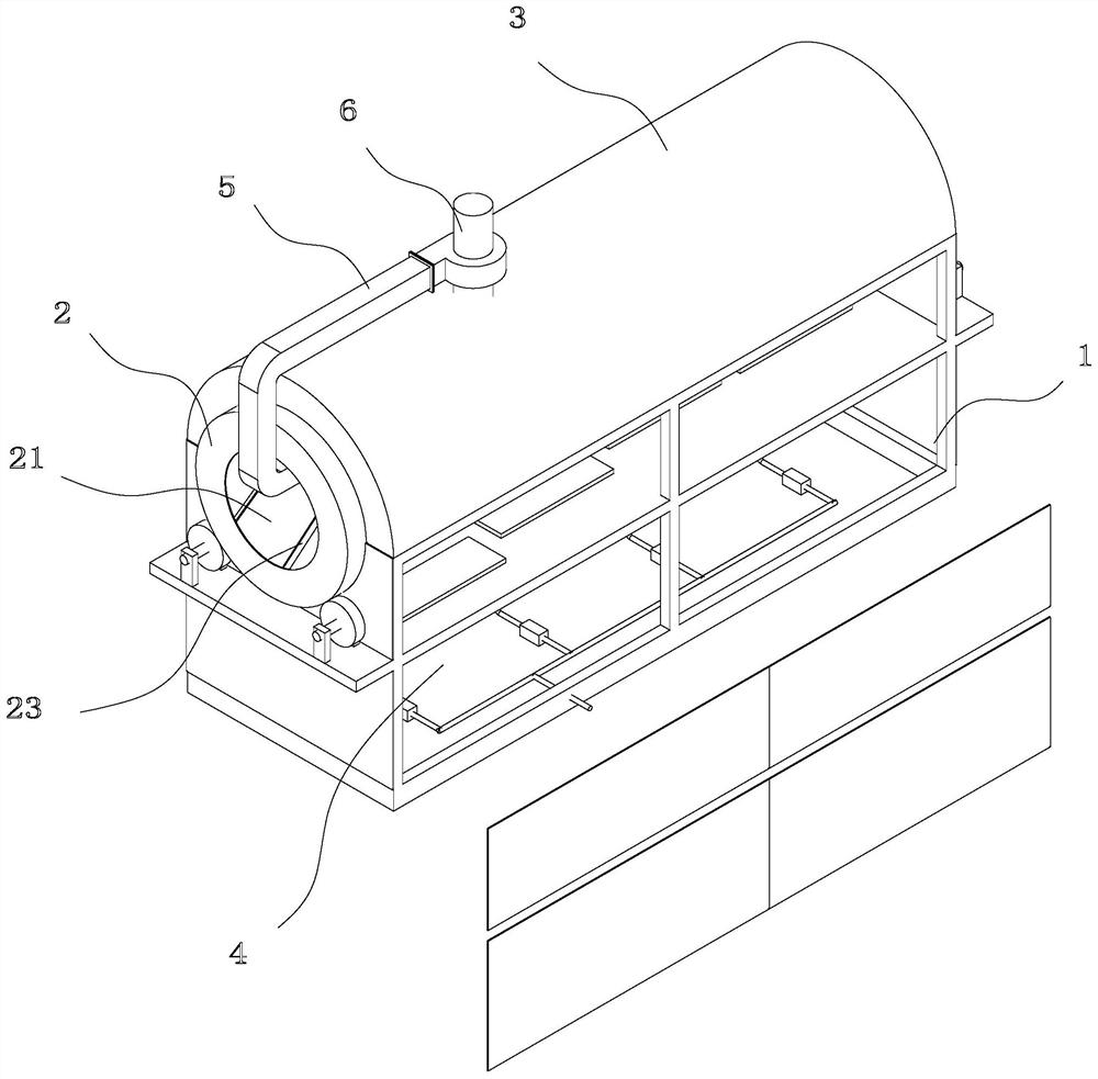 Mixed heat energy tea leaf fixation machine capable of preventing leaves from being burnt