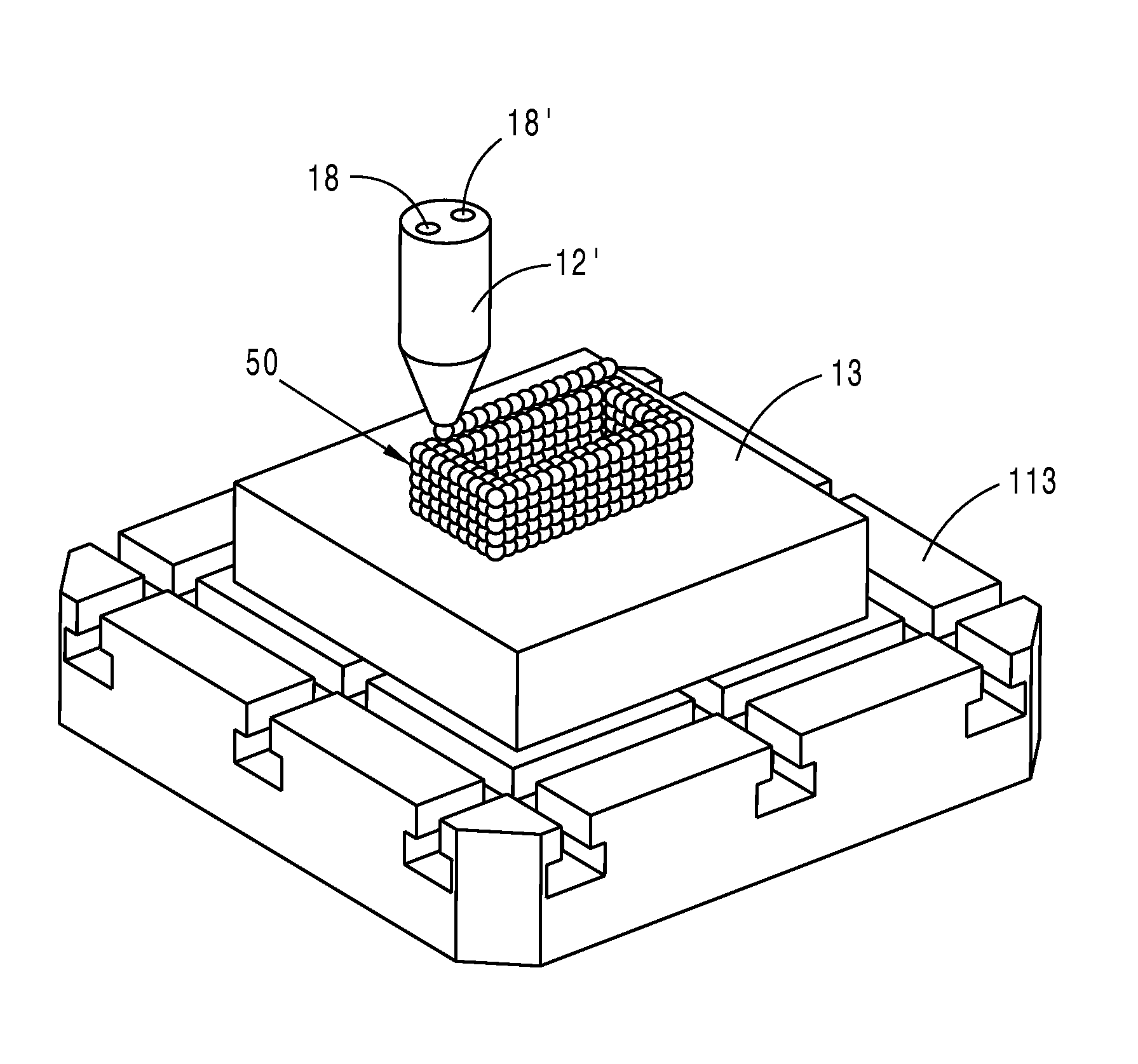 Method for producing a three-dimensional object from solidifiable material as well as an object produced therewith