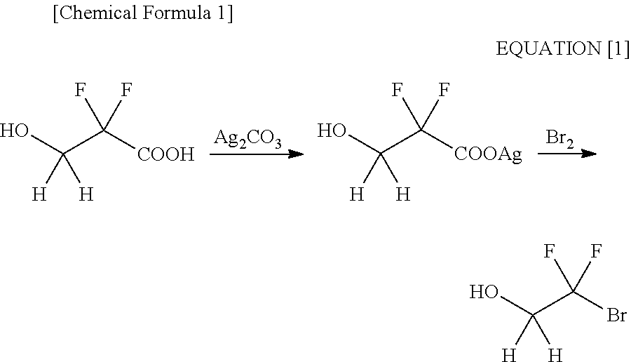 Processes for Production of 2-Bromo-2,2-Difluoroethanol and 2-(Alkylcarbonyloxy)-1,1-Difluoroethanesulfonic Acid Salt