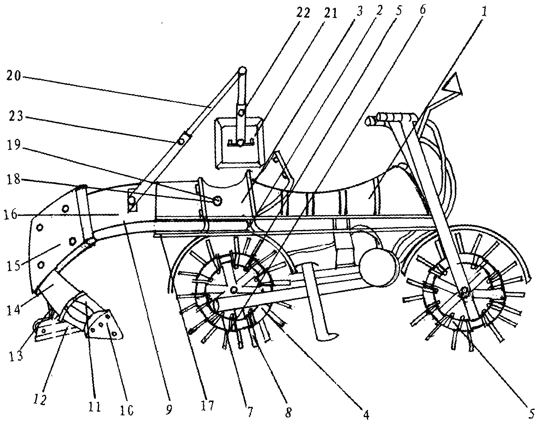 Moldboard plow combination and application thereof