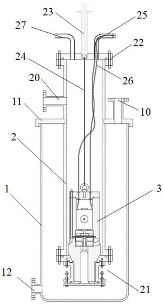 Experimental device for simulating operation of medium in cryogenic pump